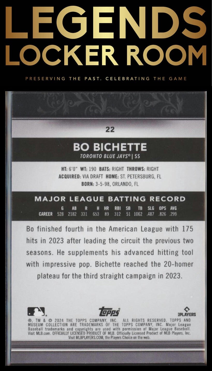 2024 Topps Museum Collection #22 Bo Bichette