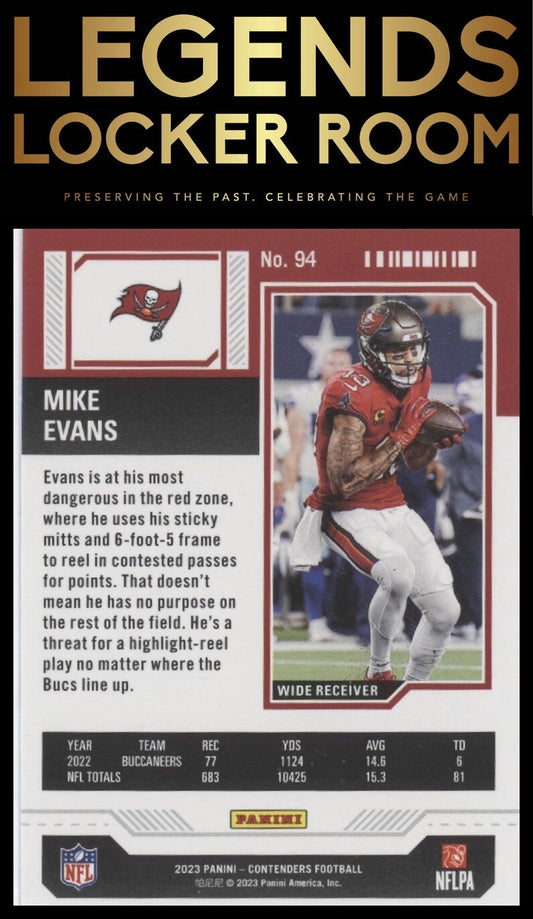 2023 Panini Contenders #94 Mike Evans Season Ticket Retail