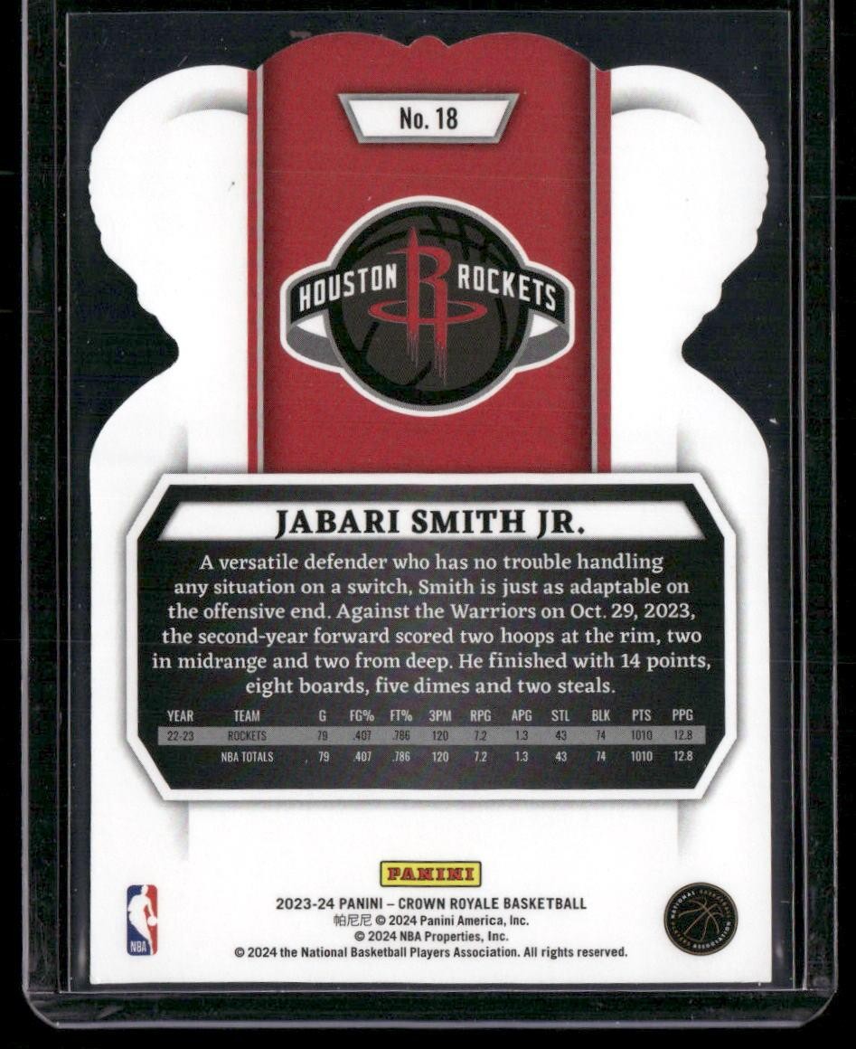 2023-24 Panini Crown Royale #18 Jabari Smith Jr.