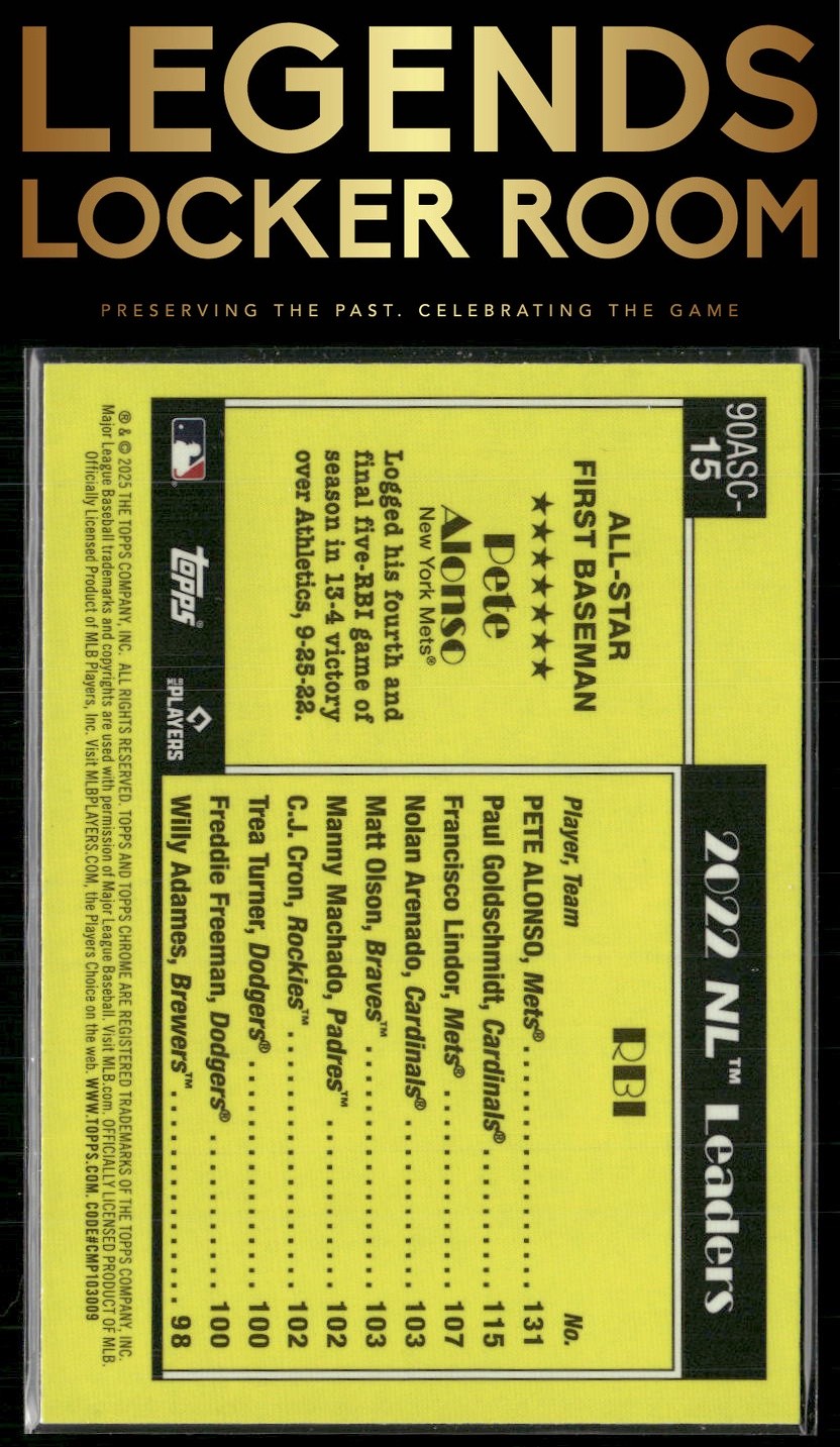 2025 Topps Pete Alonso 1990 Topps Baseball 35th Chrome All-Stars Mojo