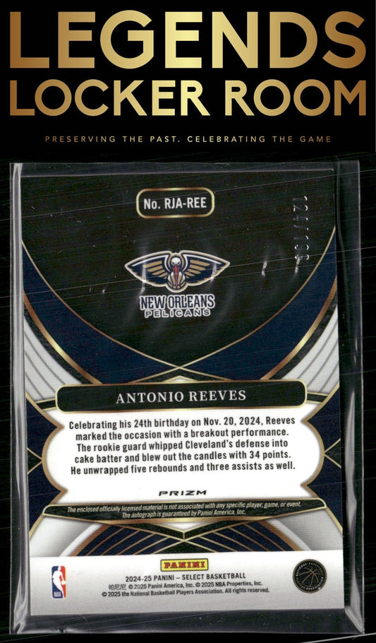 2024-25 Panini Select #RJA-REE Antonio Reeves Rookie Jersey Autographs #/199