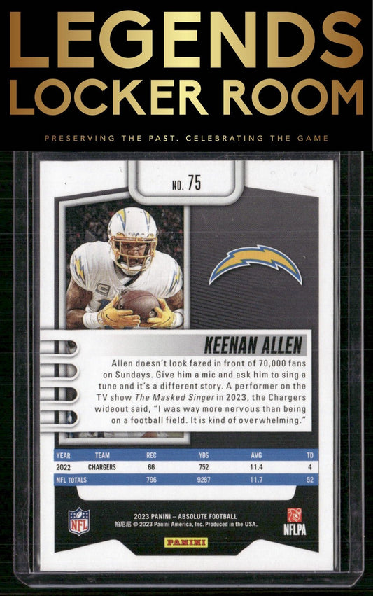 2023 Panini Absolute #75 Keenan Allen Retail
