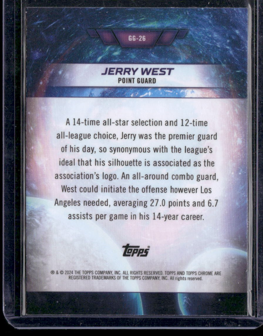 2023-24 Topps Chrome Cosmic #GG-26 Jerry West Galaxy Greats
