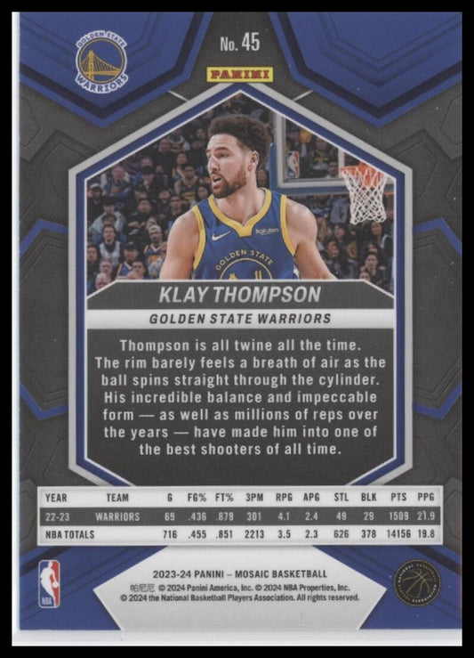 2023-24 Panini Mosaic #45 Klay Thompson