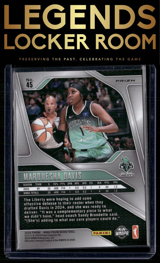 2024 Panini Prizm WNBA #45 Marquesha Davis Silver Prizms