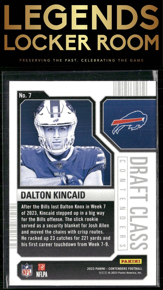 2023 Panini Contenders #7 Dalton Kincaid Draft Class Contenders