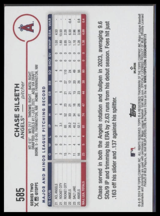 2024 Topps #585 Chase Silseth