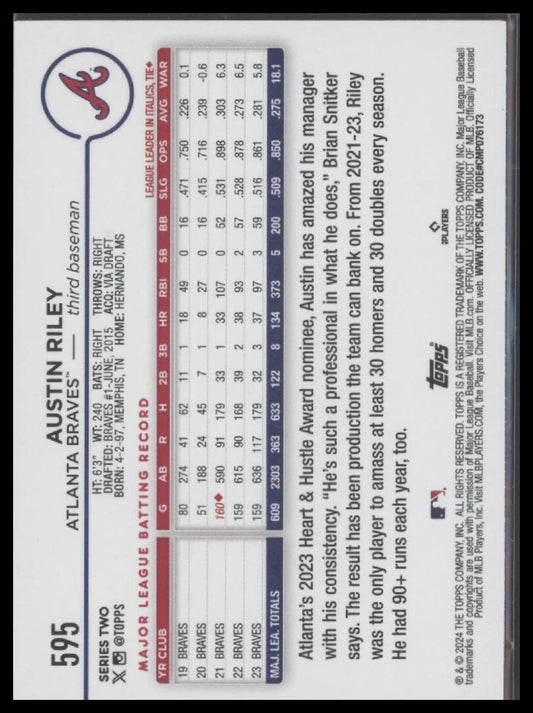 2024 Topps #595 Austin Riley