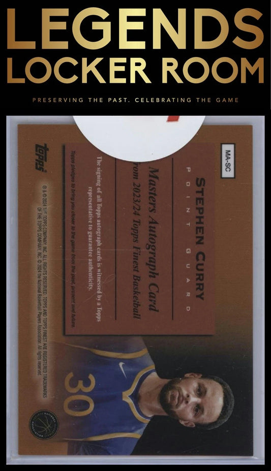 2023-24 Finest #MA-SC Stephen Curry Masters Autographs Gold Refractors