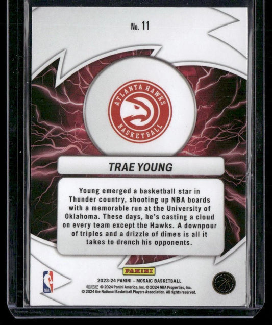 2023-24 Panini Mosaic #11 Trae Young Thunder Road