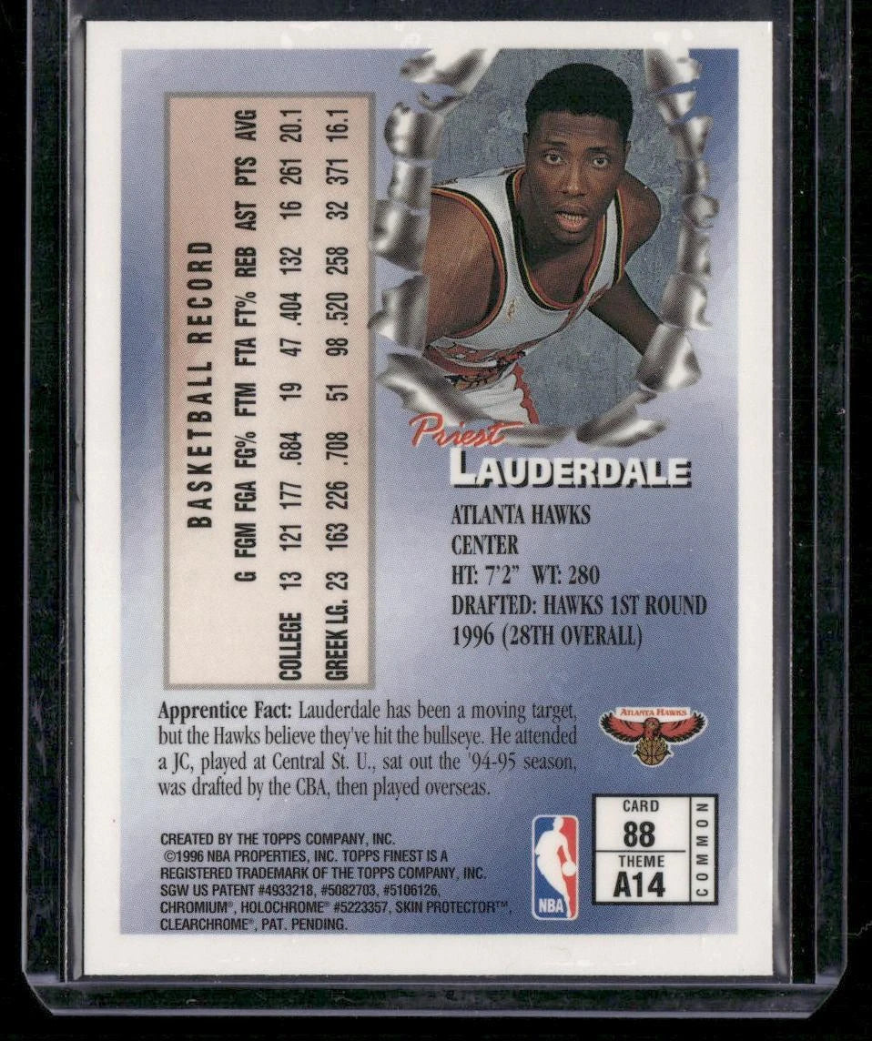 1996 Topps Finest Apprentices Priest Lauderdale 88