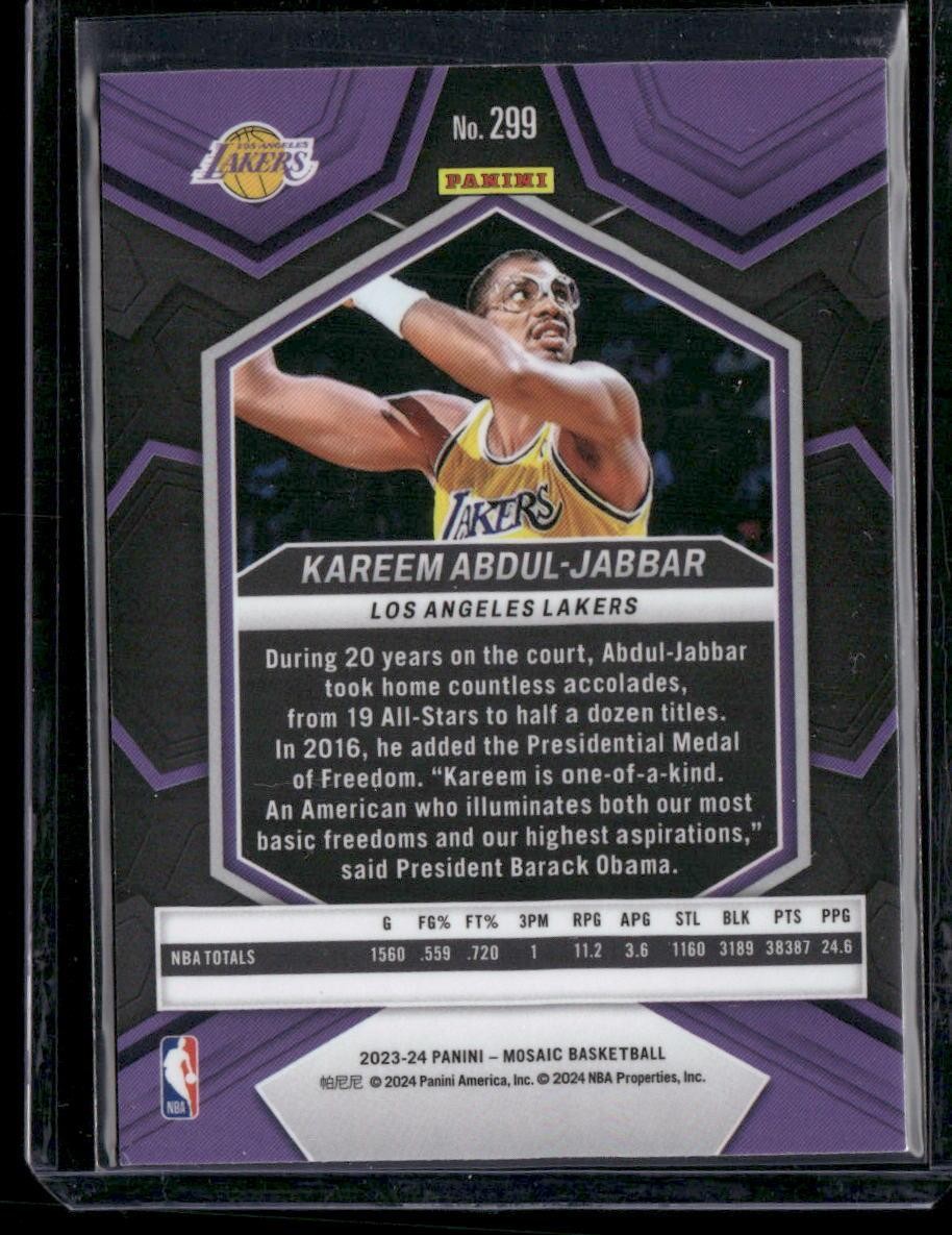 2023-24 Panini Mosaic #299 Kareem Abdul-Jabbar