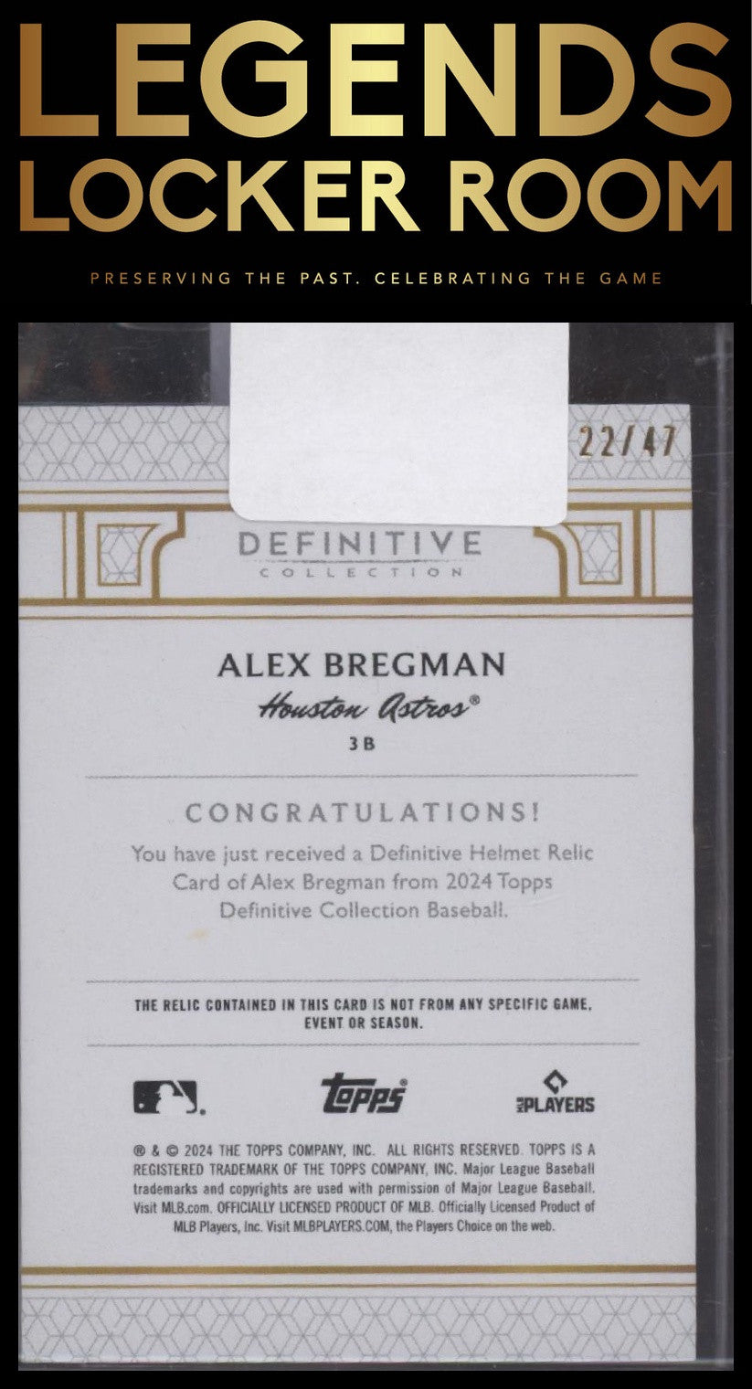 2024 Topps Definitive Collection Alex Bregman Definitive Helmet Collection #/47
