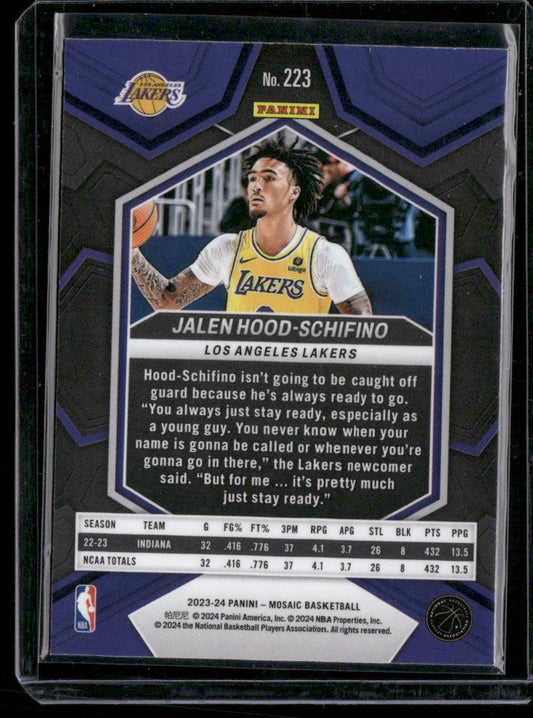2023-24 Panini Mosaic #223 Jalen Hood-Schifino