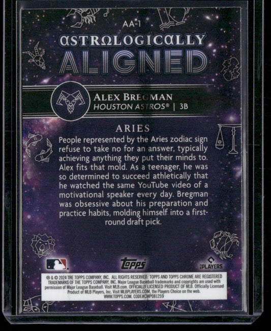 2024 Topps Chrome Cosmic #AA-1 Alex Bregman Astrologically Aligned