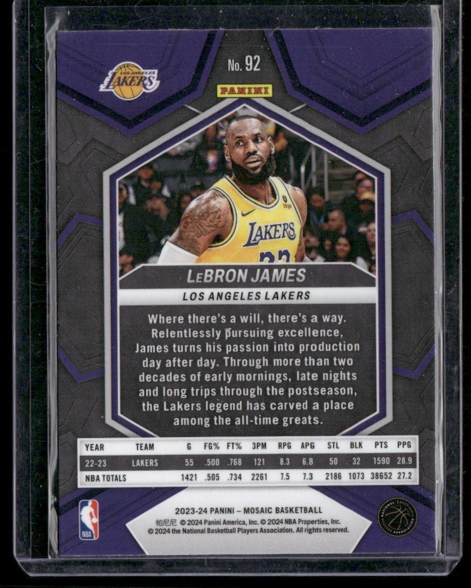 2023-24 Panini Mosaic #92 LeBron James