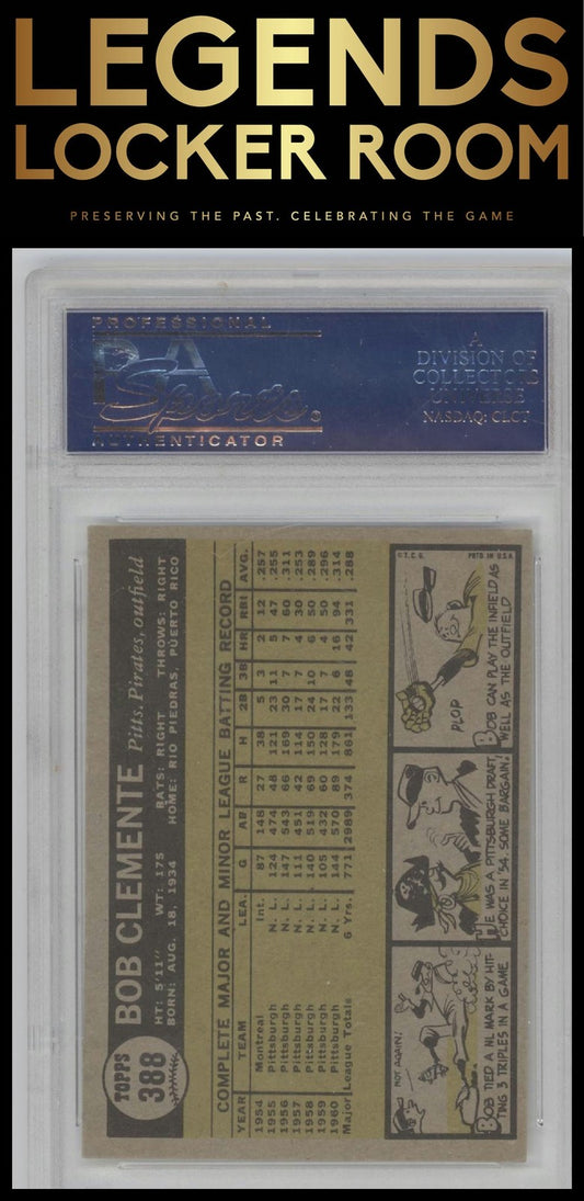 1961 Topps #388 Bob Clemente PSA 5