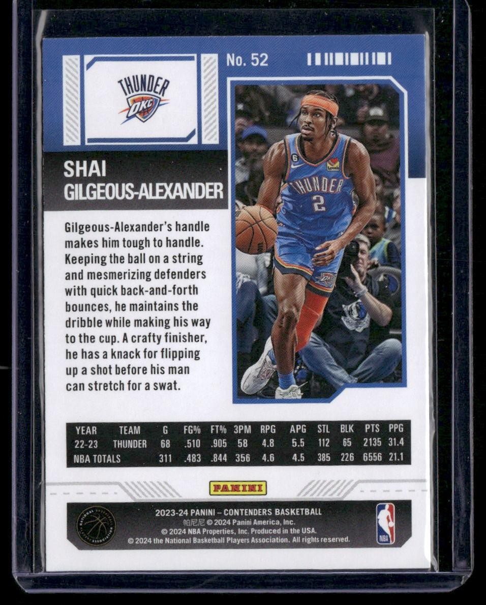 2023-24 Panini Contenders #52 Shai Gilgeous-Alexander