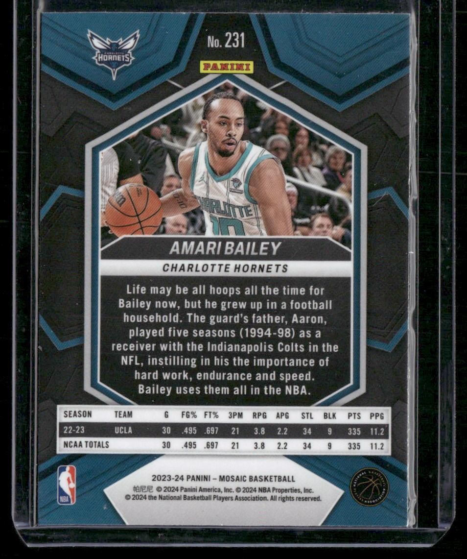 2023-24 Panini Mosaic #231 Amari Bailey