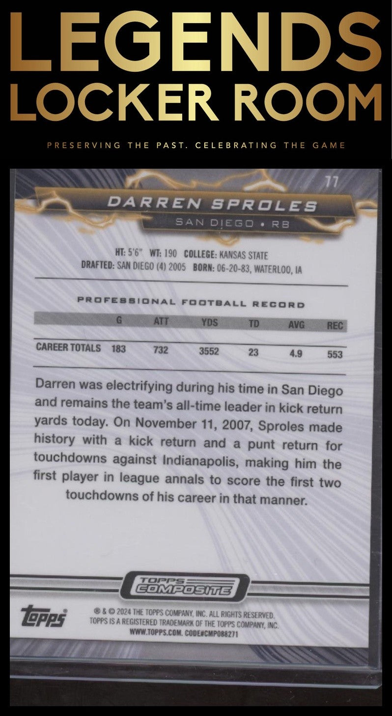 2023 Topps Composite #77 Darren Sproles Resurgence Gold Power Surge #/50