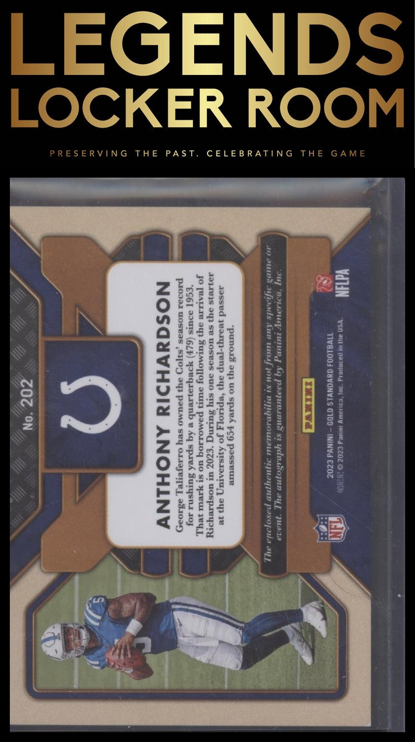 2023 Panini Gold Standard #202 Anthony Richardson Rose Gold #/24