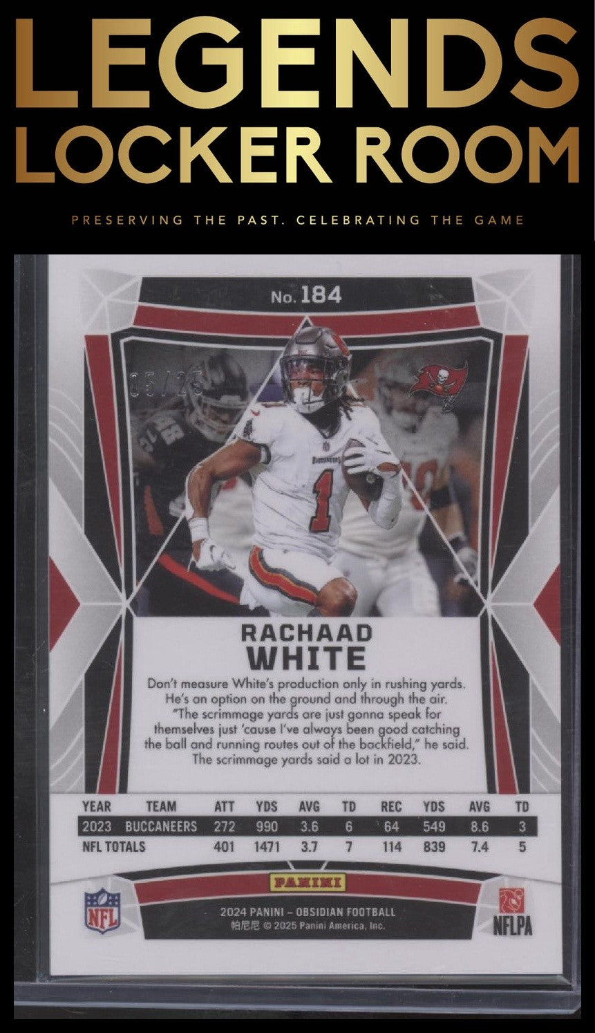 2024 Panini Obsidian Rachaad White Base Blue /25