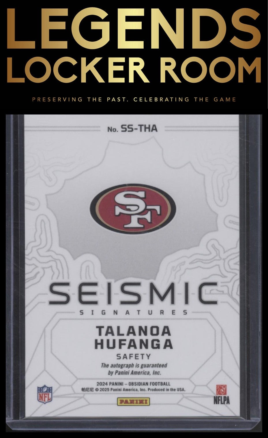 2024 Panini Obsidian - Seismic Signatures #SS-THA Talanoa Hufanga