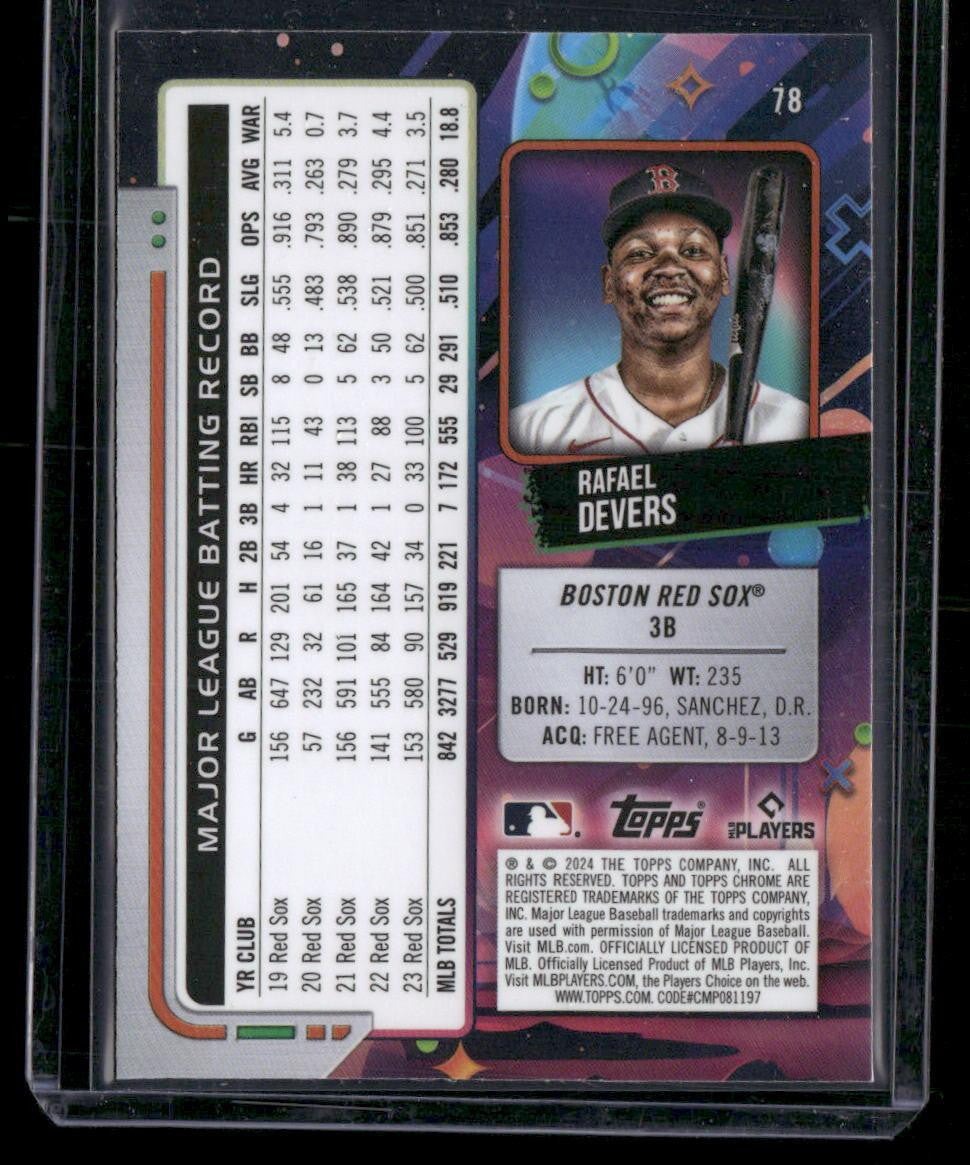 2024 Topps Chrome Cosmic #78 Rafael Devers