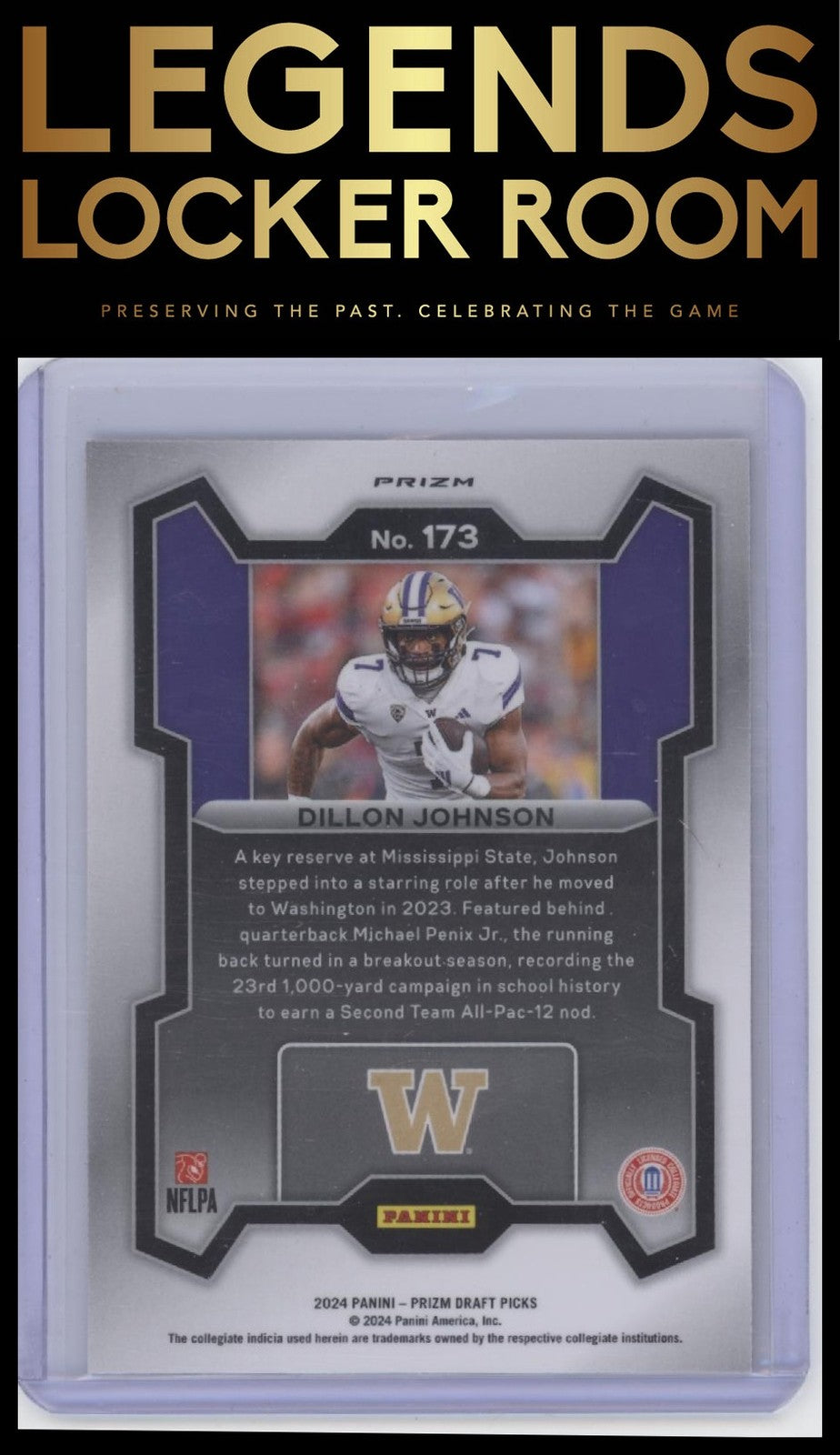 2024 Panini Prizm Draft Picks #173 Dillon Johnson Ruby Wave