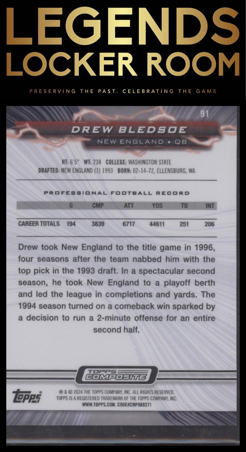 2023 Topps Composite #91 Drew Bledsoe Resurgence Purple Surge #/99