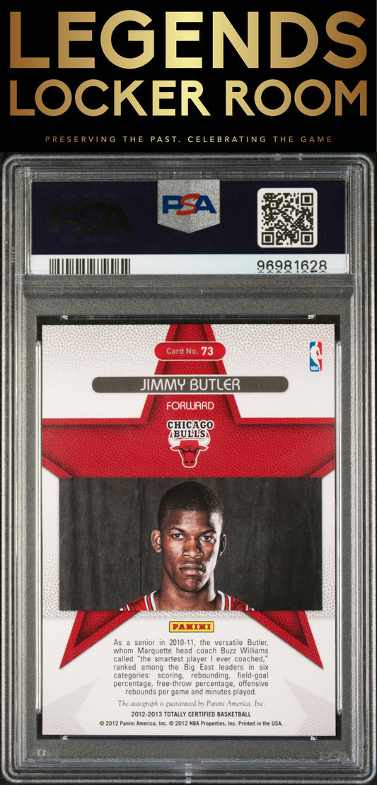 2012 Panini Totally Certified Rookie Roll Call Auto Jimmy Butler PSA 10