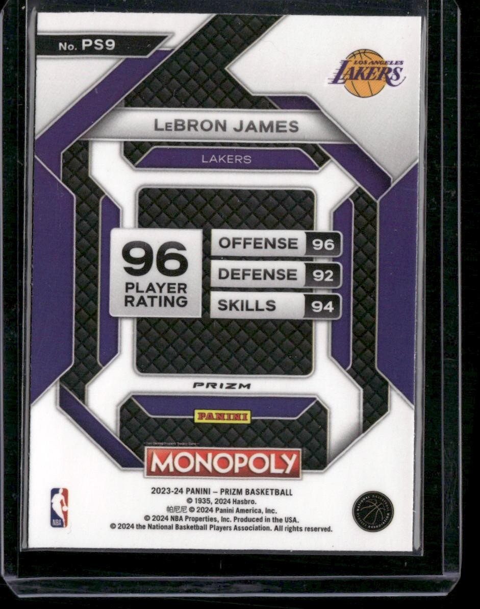2023-24 Panini Prizm Monopoly #PS9 LeBron James All-Star Dice