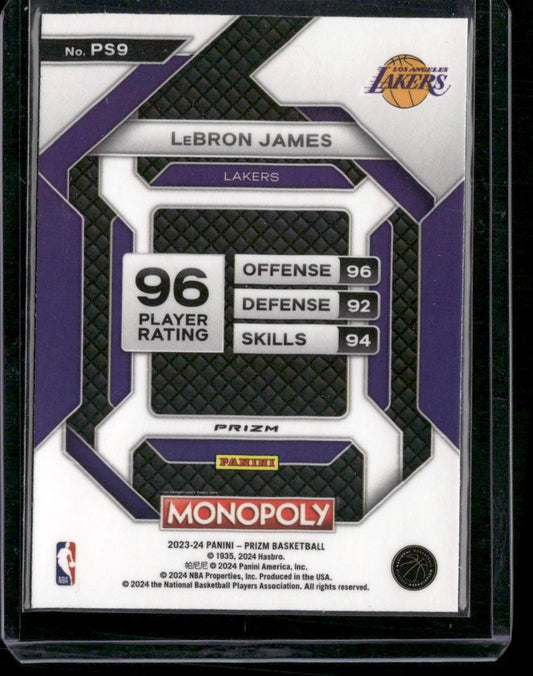 2023-24 Panini Prizm Monopoly #PS9 LeBron James All-Star Dice