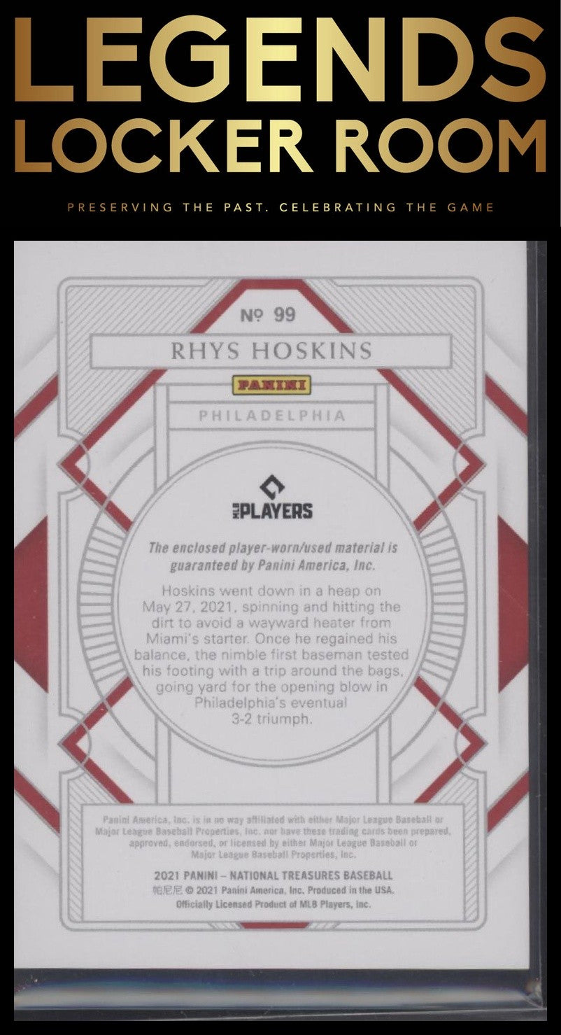 2021 Panini National Treasures #99 Rhys Hoskins #/99