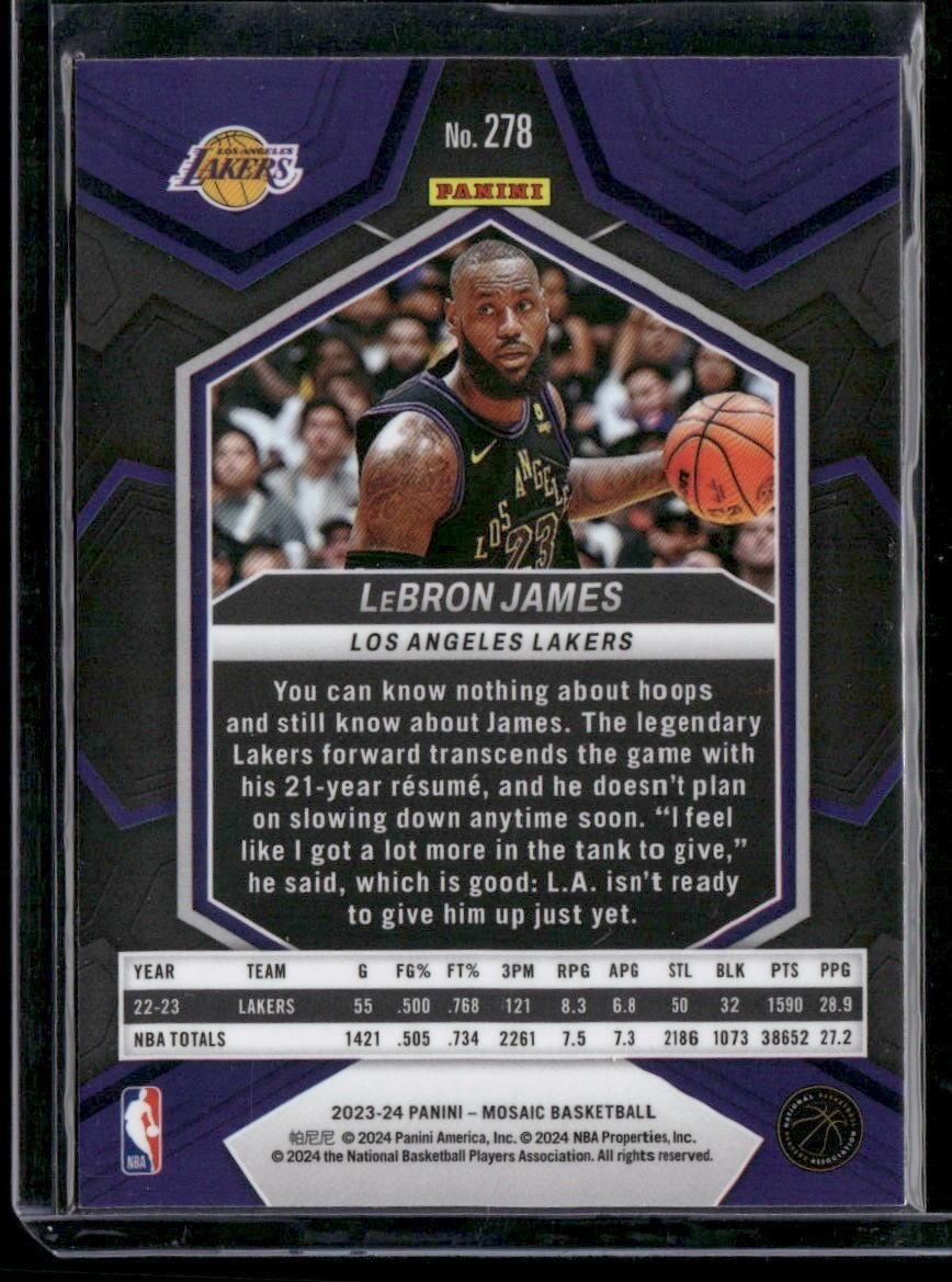 2023-24 Panini Mosaic #278 LeBron James