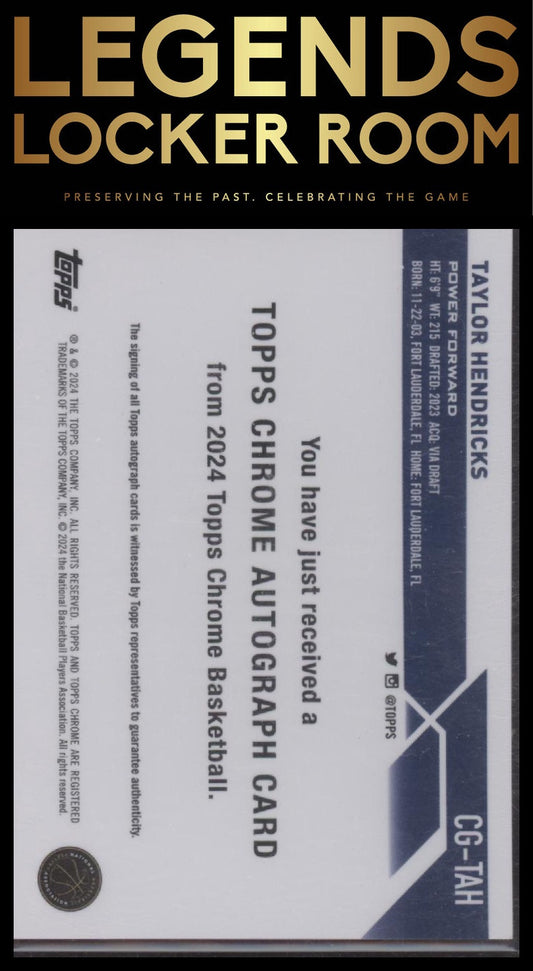 2023-24 Topps Chrome #CG-TAH Taylor Hendricks Autographs