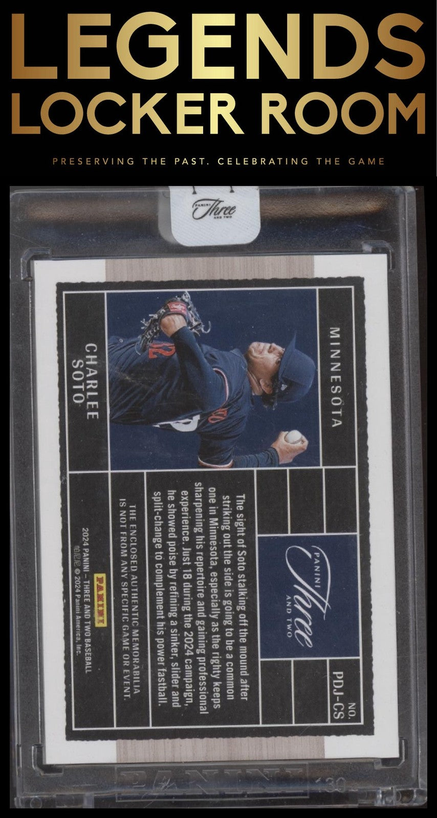 CHARLEE SOTO 2024 PANINI THREE AND TWO DUAL PATCH /49