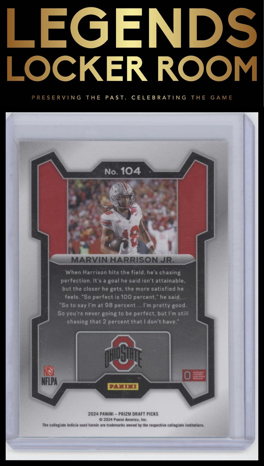 2024 Panini Prizm Draft Picks #104 Marvin Harrison Jr.