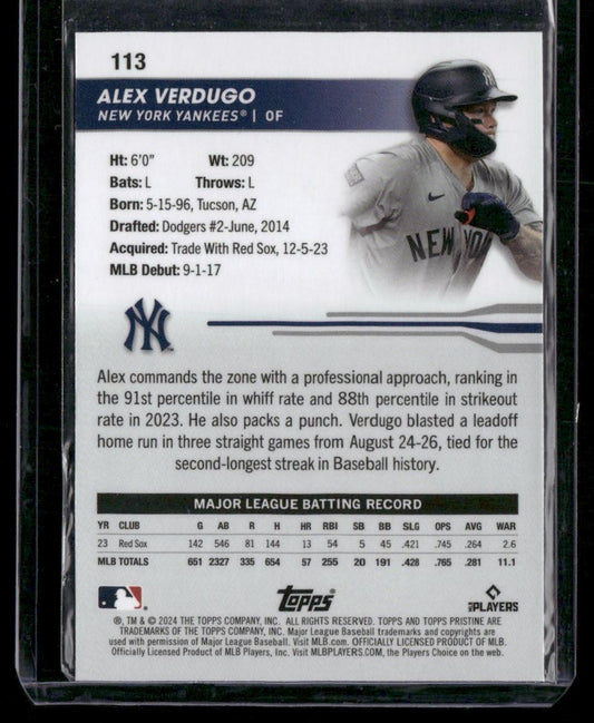 2024 Topps Pristine #113 Alex Verdugo