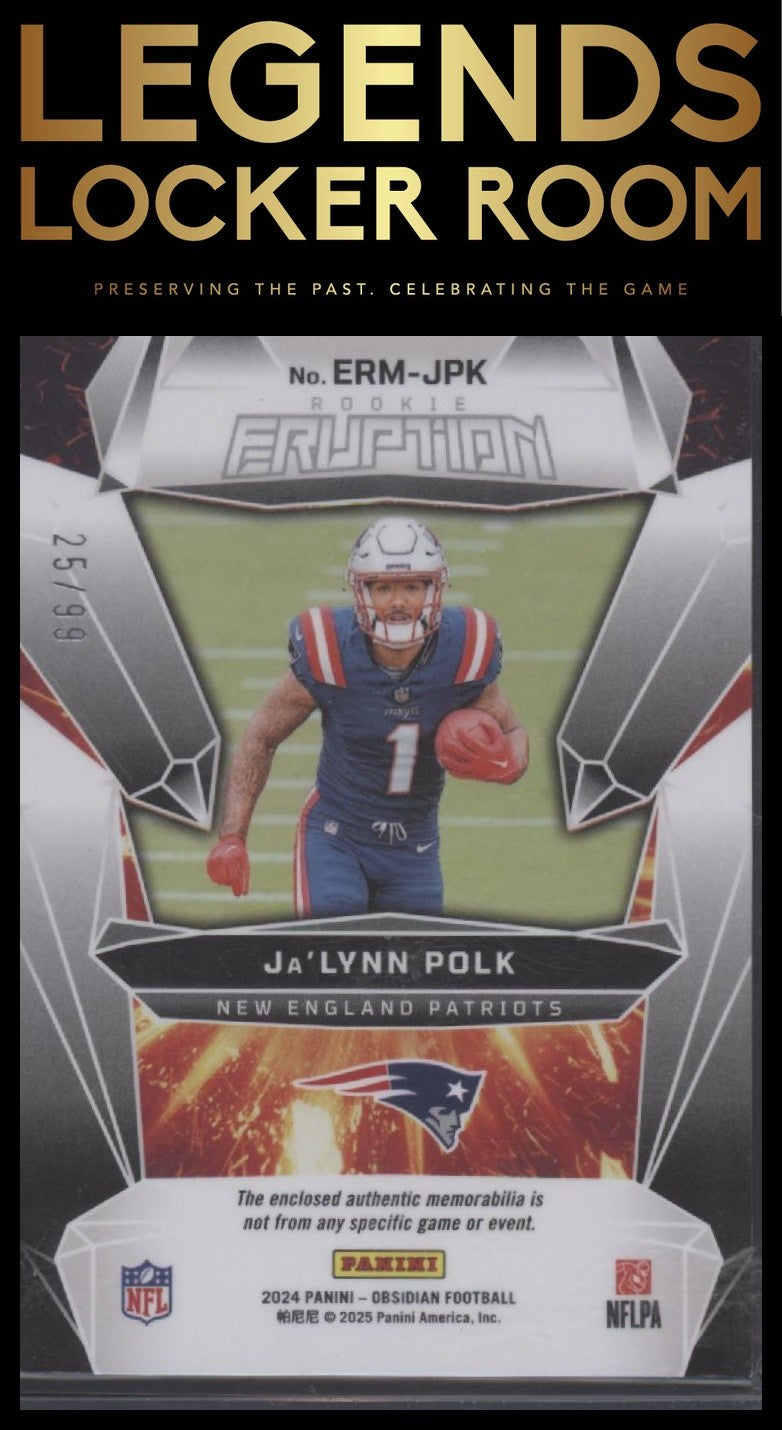 2024 Panini Obsidian - Rookie Eruption Materials Silver #18 Ja'Lynn Polk #/99