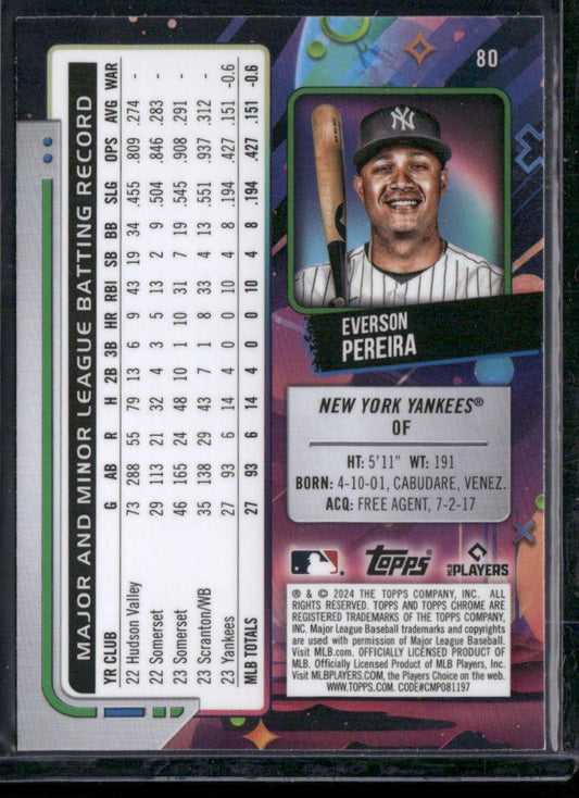 2024 Topps Chrome Cosmic #80 Everson Pereira