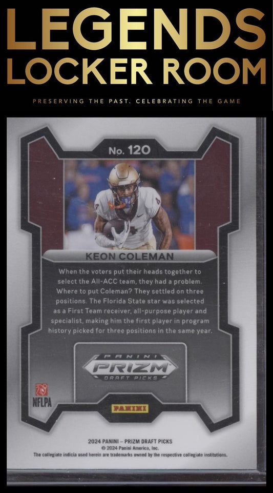 2024 Panini Prizm Draft Picks #120 Keon Coleman
