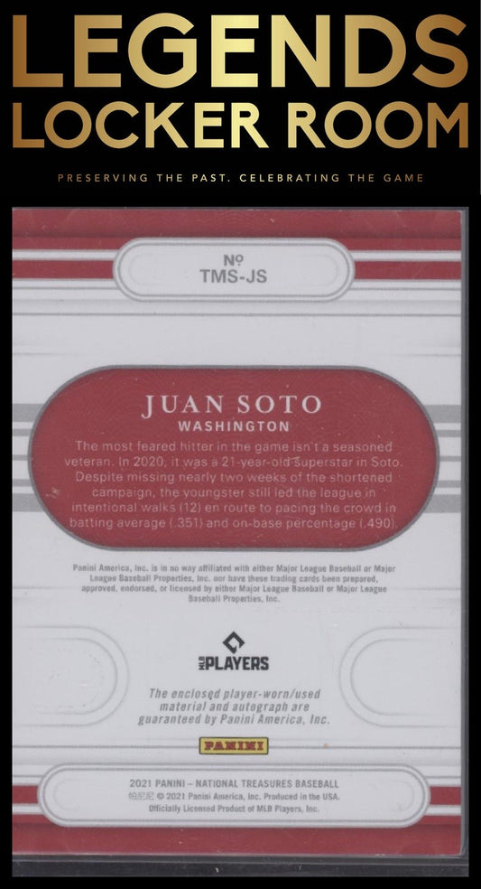 2021 Panini National Treasures Juan Soto Treasured Material Signatures /25