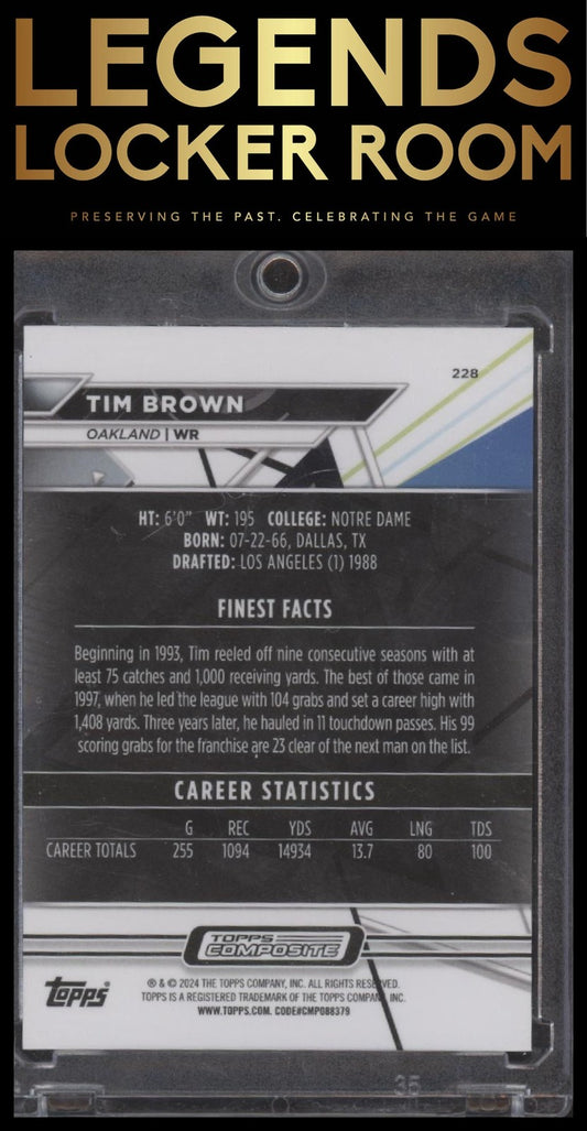2023 Topps Composite #228 Tim Brown Finest Sky Blue Refractor #/250