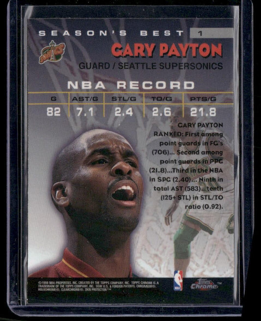 1997-98 Topps Chrome #1 Gary Payton Season's Best