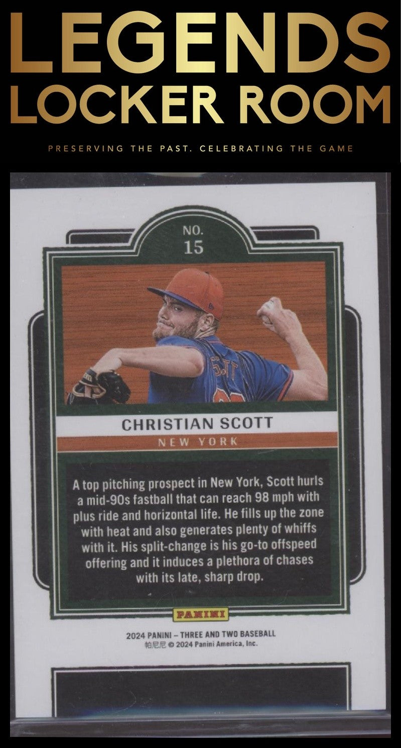 2024 Panini Three and Two #15 Christian Scott Full Count Three and Two #/32