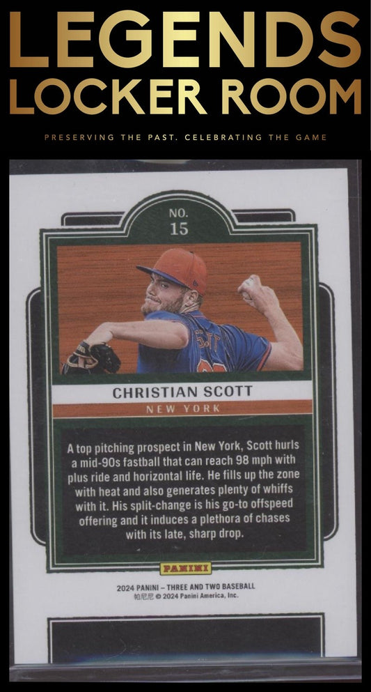 2024 Panini Three and Two #15 Christian Scott Full Count Three and Two #/32