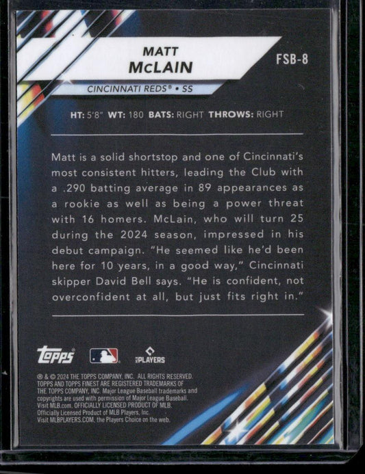 2024 Finest #FSB-8 Matt McLain Future So Bright