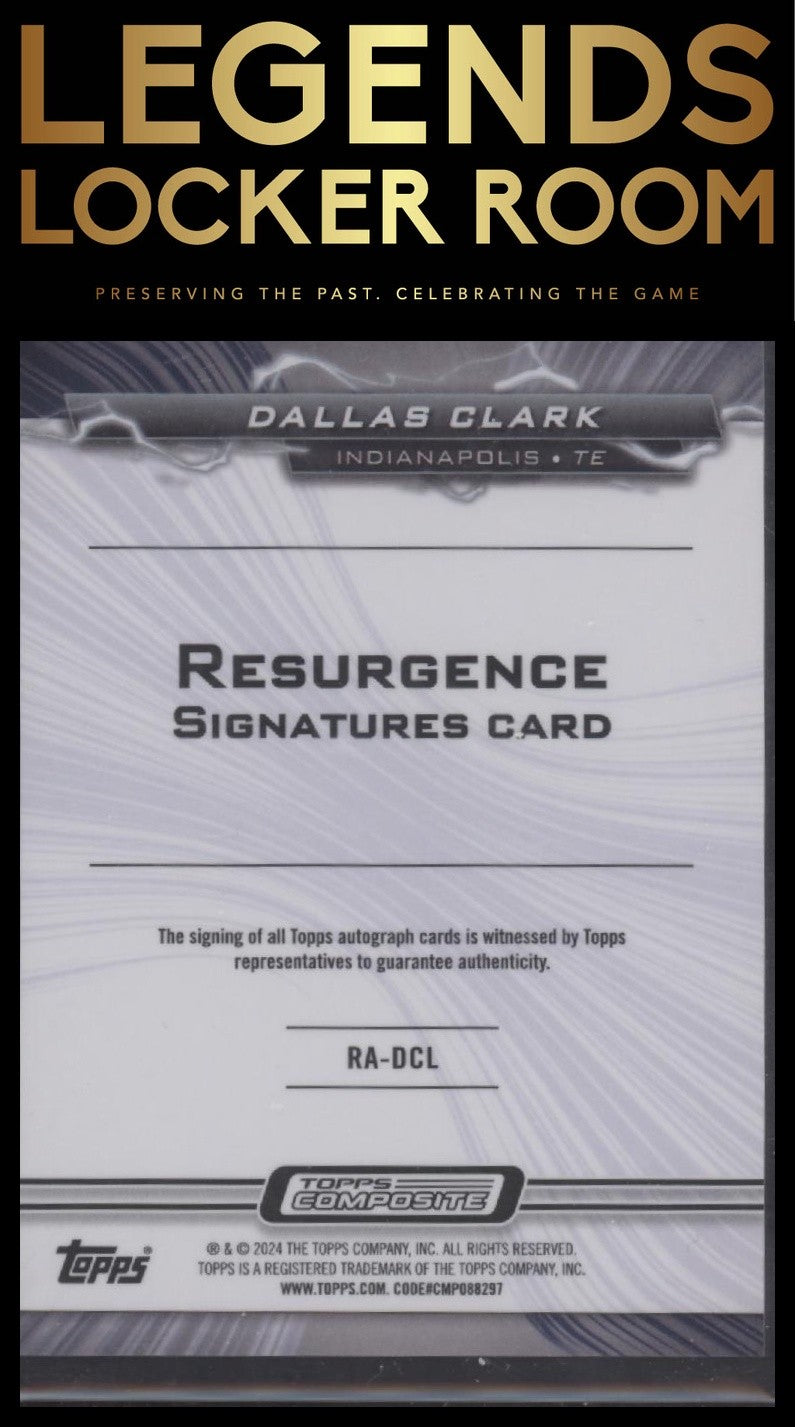 2023 Topps Composite #RA-DCL Dallas Clark Resurgence Signatures