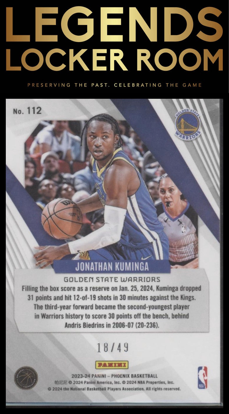 2023-24 Panini Phoenix #112 Jonathan Kuminga Yellow #/49